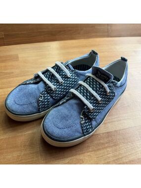 Sperry x Vineyard Vines Crest Vibe Junior Chambray shoes size 12